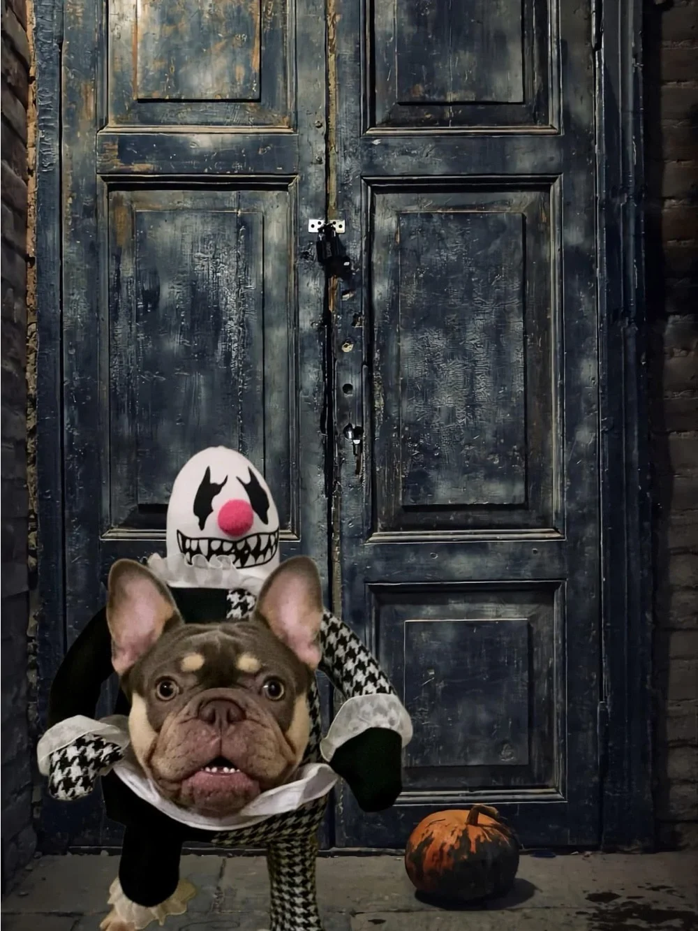 Viral Halloween Clown Dog Headless Tray Costume